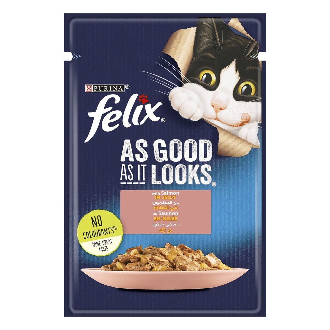 Purina Felix Salmon in Jelly Wet Cat Food, 85g