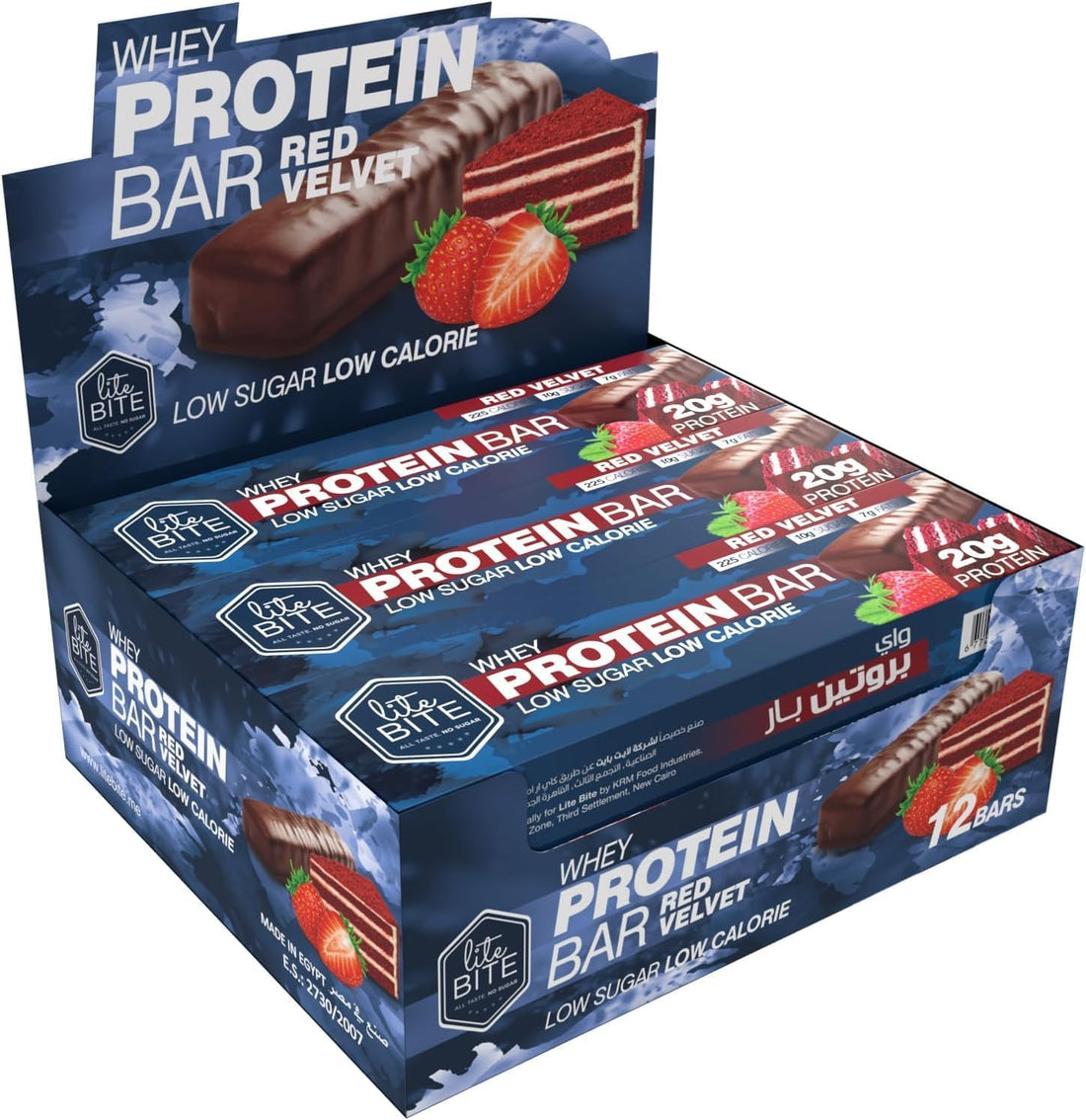 Lite Bite 30% Whey Protein Bar - Red Velvet - Box of 12 x 70g