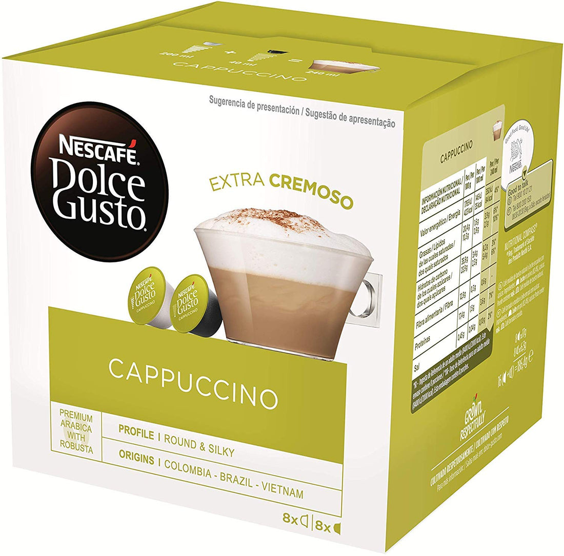 Nescafe Dolce Gusto Cappuccino Extra Cremoso (16 Pods, 8 Cups)