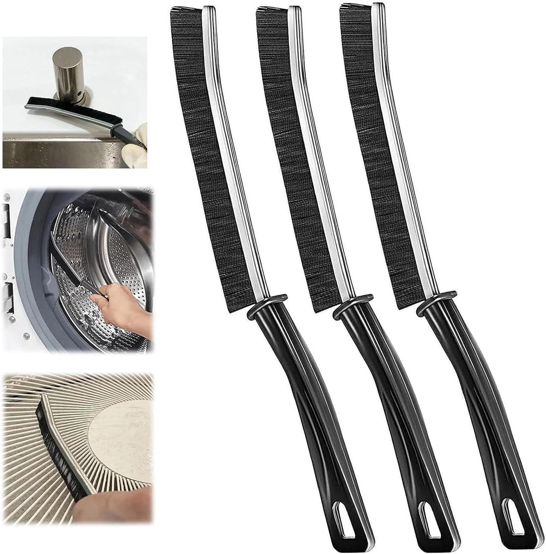 3 Pieces Bathroom Gap Cleaning Brush Dead Corner Cleaning Brush for Kitchen Bathroom Tile Window Groove Cleaning Brush Multipurpose Deep Cleaning Brush (3 Pcs)
