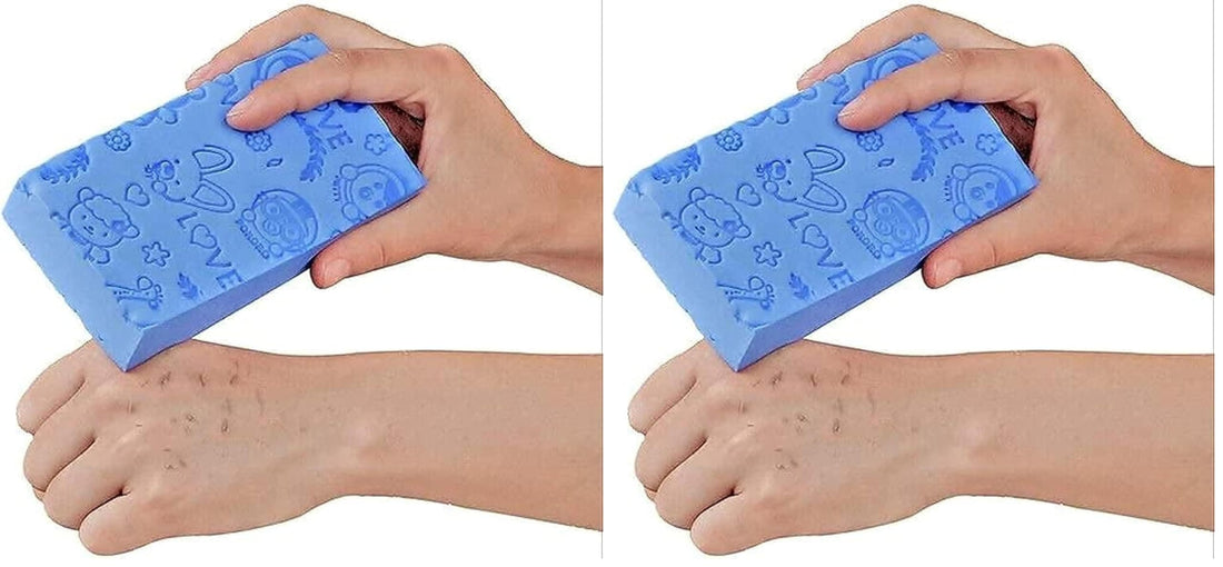 Exfoliating bath sponge - spa scrub scrub japanese dead skin remover - random colors (Pack of 2)