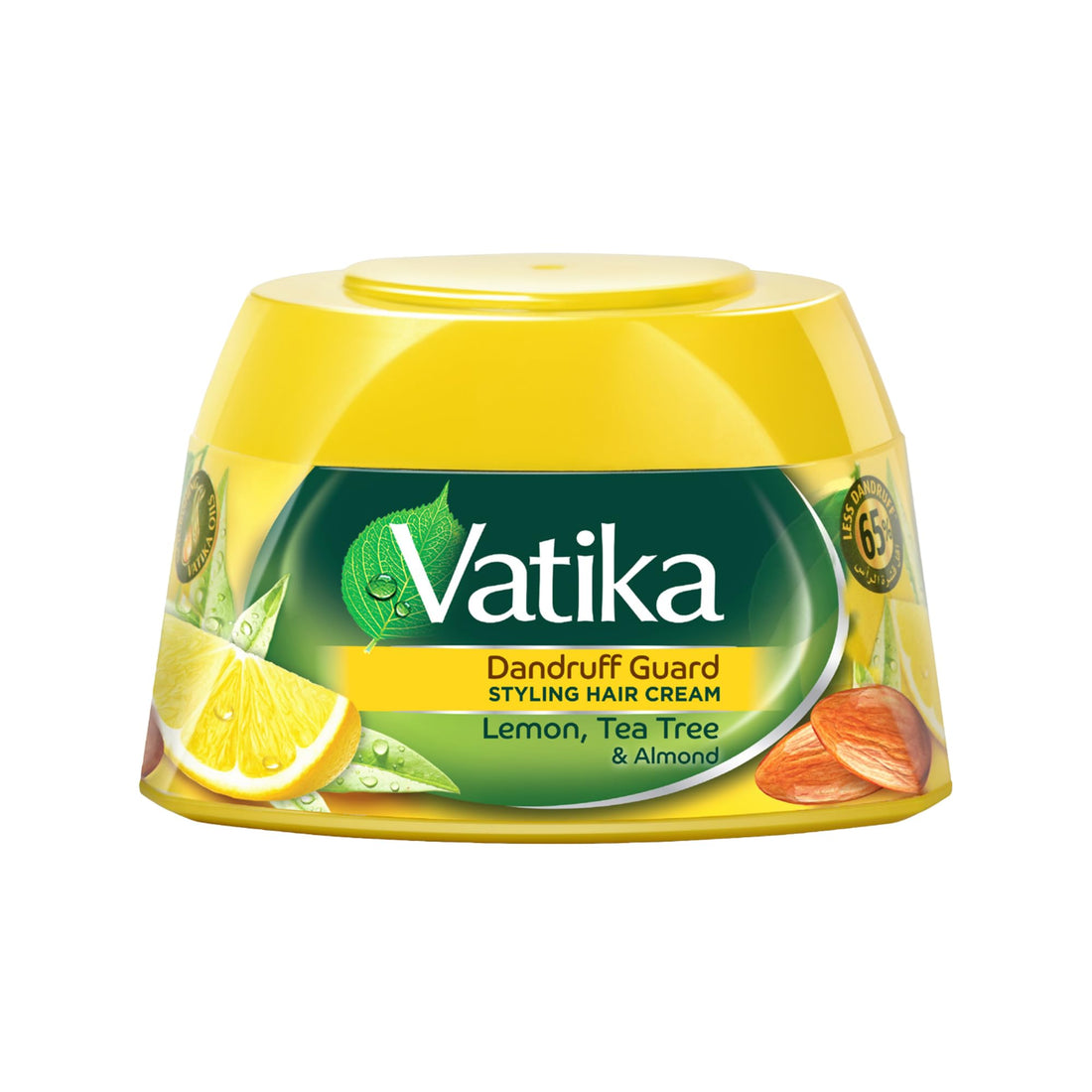 Vatika Naturals Anti-Dandruff Guard Styling Hair Cream (125mL) + 10% OFF | Natural Extracts of Lemon, Tea Tree and Almond with Nourishing Vatika Oils