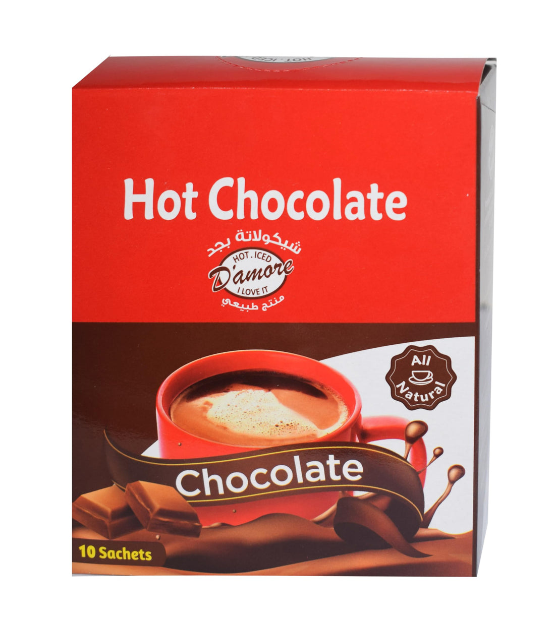 D'amore Hot Chocolate plan 10 sachets 30 grams each