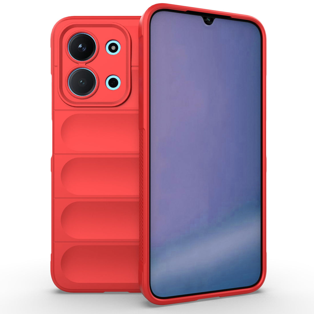 Silicone Case with Anti-Scratch Soft Microfiber Lining, High Resilience Rubber Full Body Shockproof Cover Compatible With Xiaomi Redmi 15C (Red)