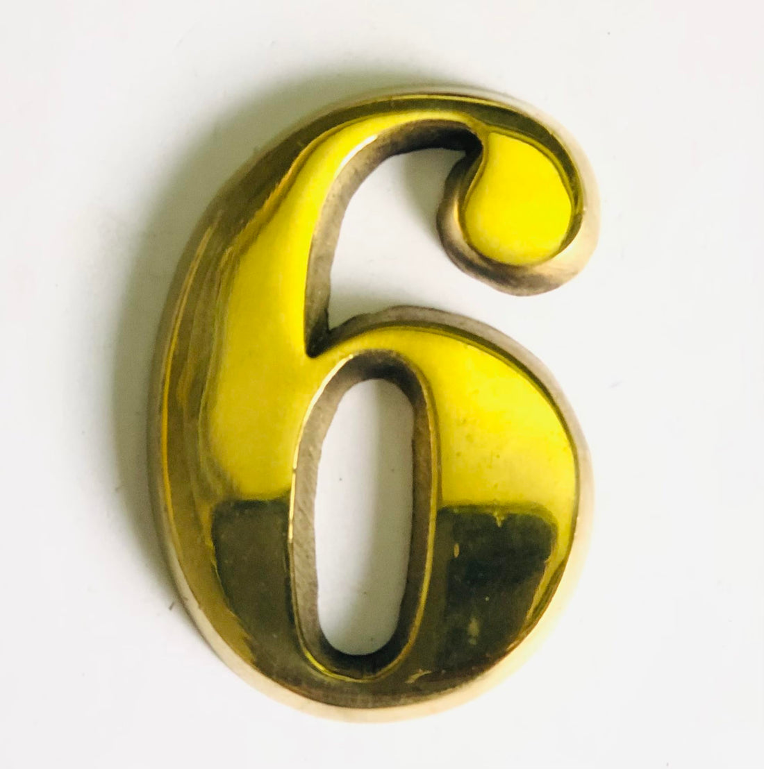 Door Sign Number 6 Wooden Door Accessories Apartment Door Numbers Material Copper Made in Egypt