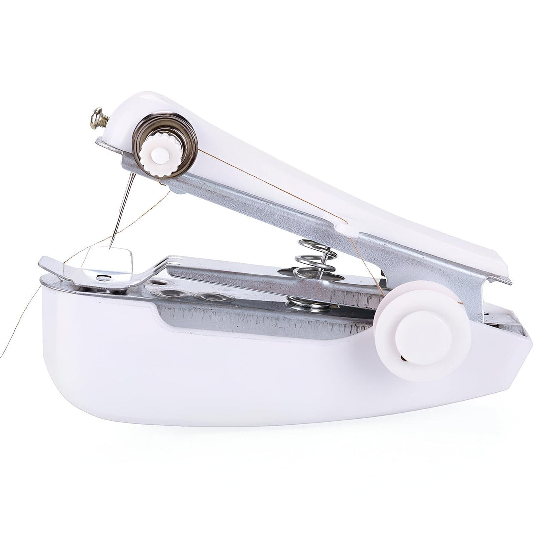 A handy mini sewing machine for personal sewing, ideal for beginners, featuring a compact and easy-to-use design for creativity on the go