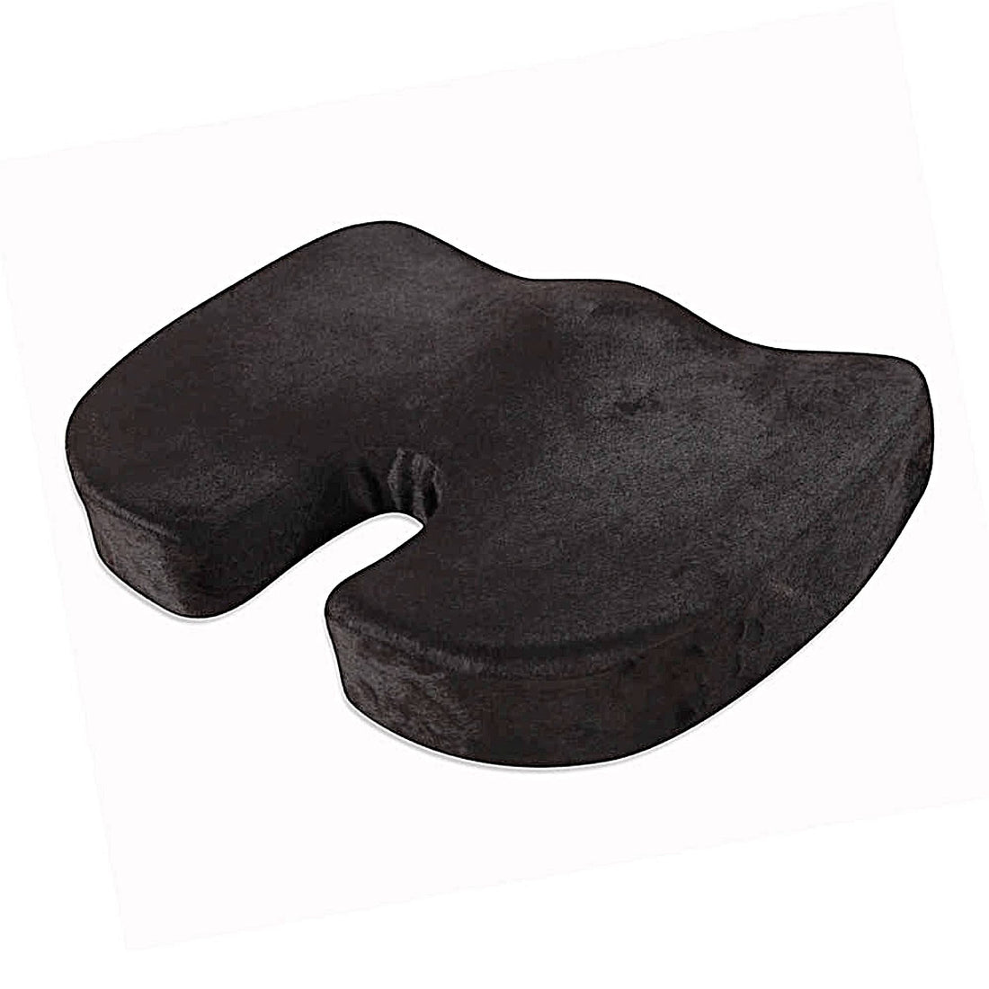 Seat Cushion for Office Chair-Memory Foam Coccyx Tailbone Sciatica Lower Back Pain Relief-Posture Corrector for Sitting Longer-Vehicles, Wheelchair, Gaming, Computer and Desk Chair, Black, 45x34x7cm
