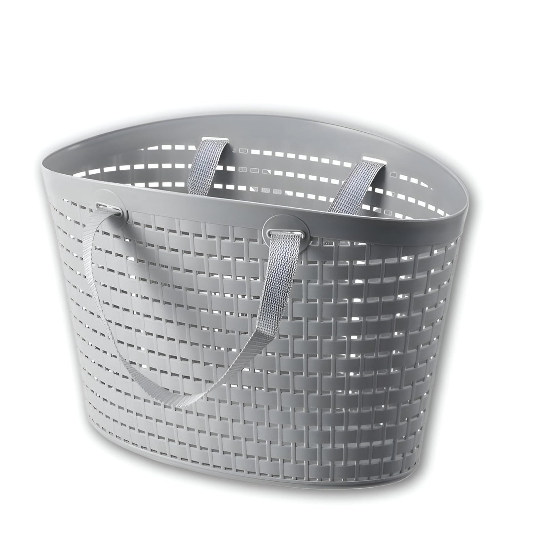 Practical Silicone Shopping Basket - Multi-purpose with fabric handle, ideal for laundry, toys, and shopping, featuring random stylish color selection (piece-1)