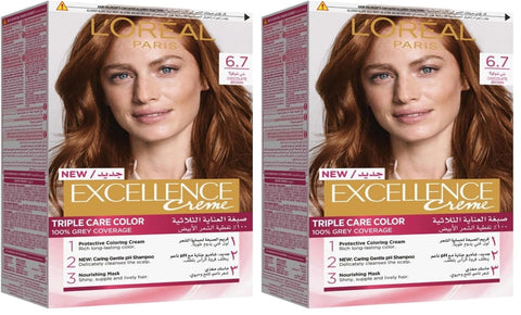 L’Oréal Paris Excellence Creme 6.7 Marron chocolat Haircolor (Pack of 2)