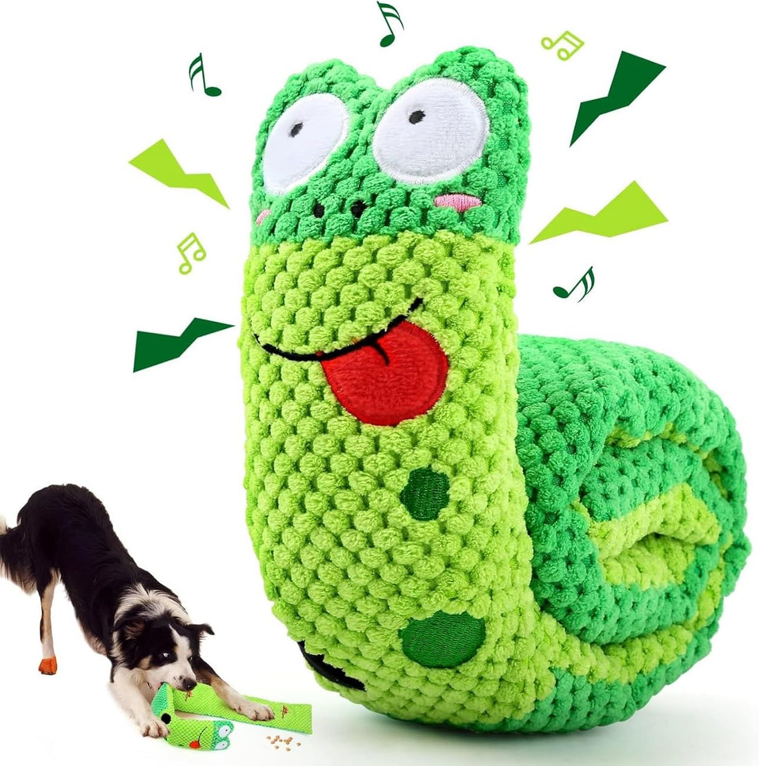 Dog Squeaky Toy Interactive Dog Toy Treat Puzzle Dog Toy Durable Anti-Anxiety Soft Puppy Plush Dog Chew Toys Reduce Boredom Cleaning Teeth