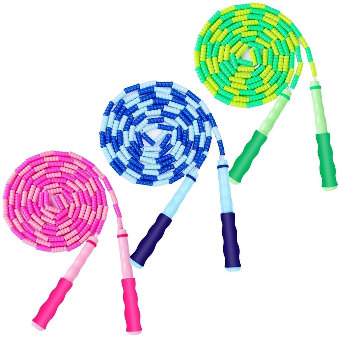 Jump Rope For Kids, Soft Beaded Jump Rope, Adjustable Length Tangle-Free Segmented Soft Beaded Skipping Rope，for Women, Men and Kids Keeping Fit, Workout and Weight Loss