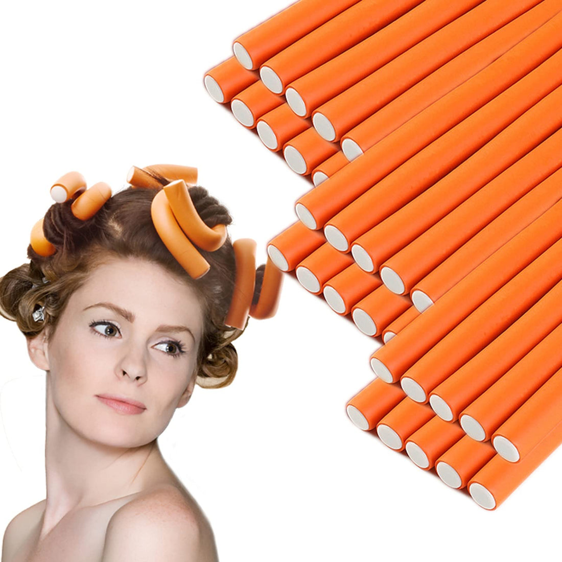 30 Pieces Flexible Curling Rods Twist Foam Hair Rollers Soft Foam No Heat Hair Rods Rollers for Women Girls Long and Short Hair (0.8in)