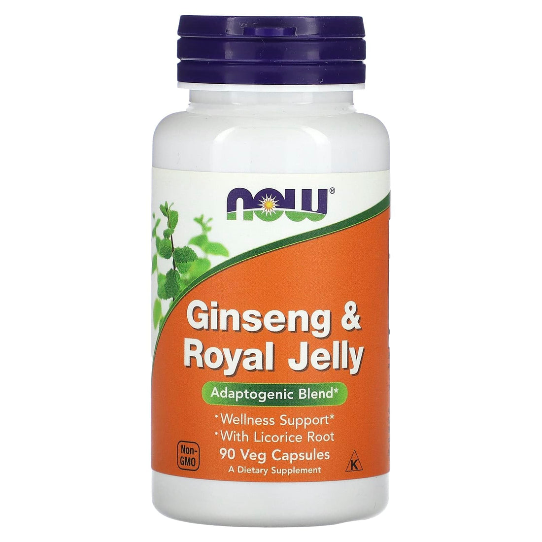 Ginseng & Royal Jelly Capsules, 90 Vegetarian Capsules, Herbal Vitality Blend with Panax Ginseng Root, Non-GMO, Gluten Free, 100 Grams