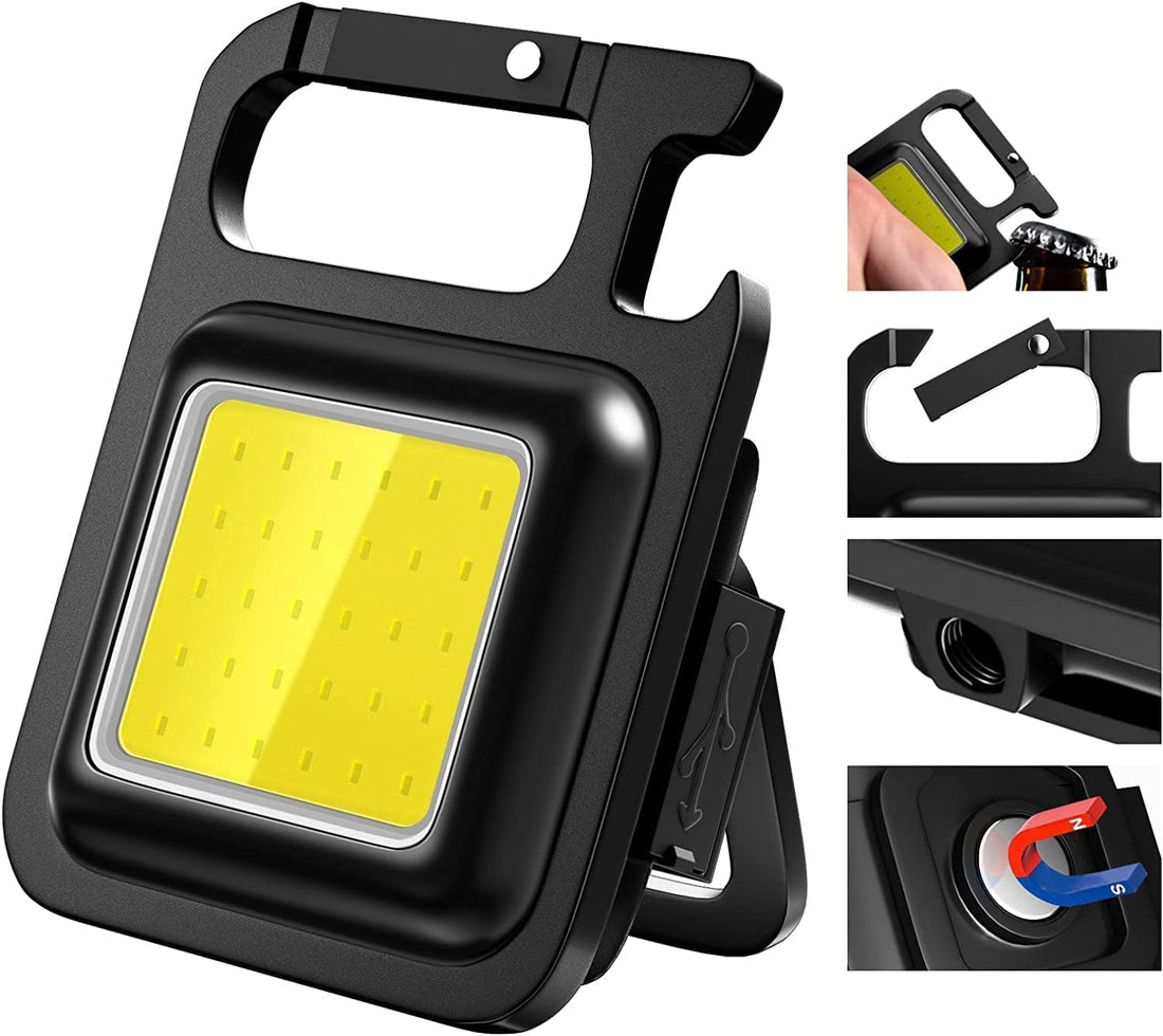 Mini LED Work Light, Inspection Lights, 800 Lumen Rechargeable Work Lamp, Portable Torch, Waterproof Mechanic Light for Camping Repair Emergency Lighting