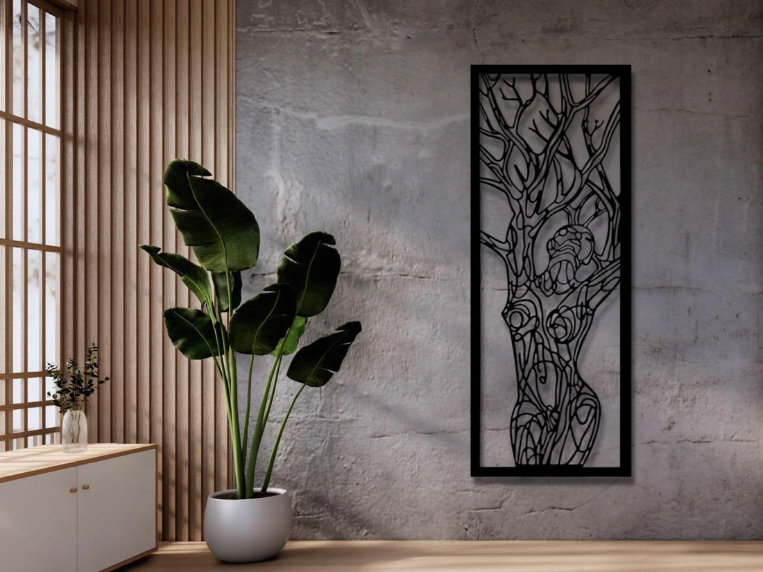 VAILLA Wood Wall Art Decor Wall Hanging Sculpture Modern Wall Home Decoration 3 Panels Nature Wall Hangings Large Wooden Wall Arr 3D Textured Sculptures for Living Room Bedroom Office Dinnig Room