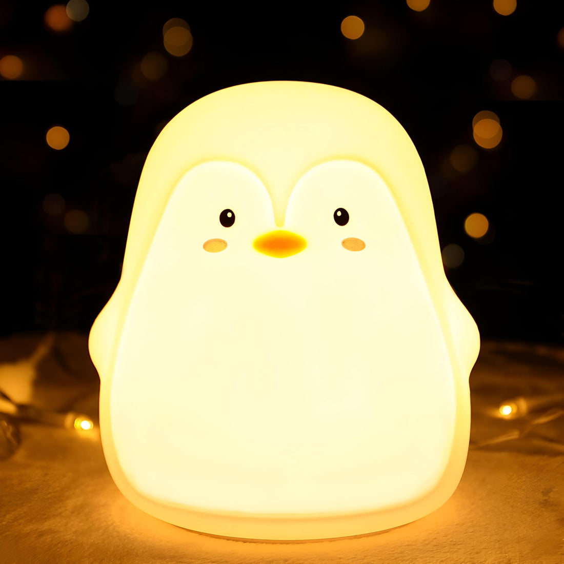 Bedroom Penguin - Cozy table lamp with soft warm light and playful penguin design, ideal for kids, holiday decorations, and adding sweet charm to bedtime environments year-round