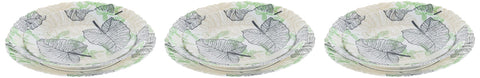 Endura tudor set of 18 pieces of dinner plates suitable for home and restaurant - multi colour