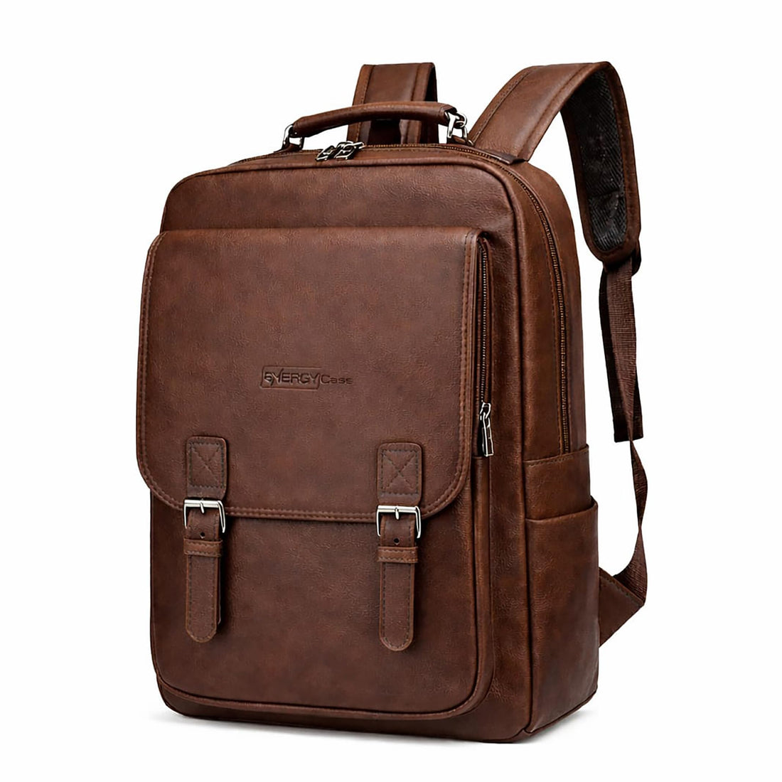 Energy Case Faux Leather Backpack, Slim Laptop Backpack Travel Waterproof Pack Weekend Daypack Bag for Men Women Vegan Faux Leather Backpack for Men Women, Fashion Bag, Travel Backpack