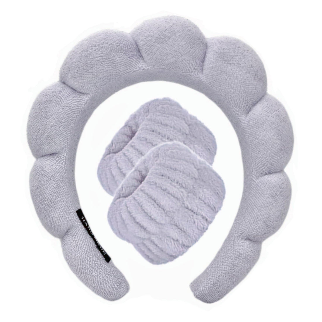 Spa Headband Wrist Towels Scrunchies/Wristband Set for Washing Face, Skincare Headbands for Women Terry Towel Cloth Fabric Puffy Sponge Facial Headband Hair Bands Wristbands for Makeup Removal,