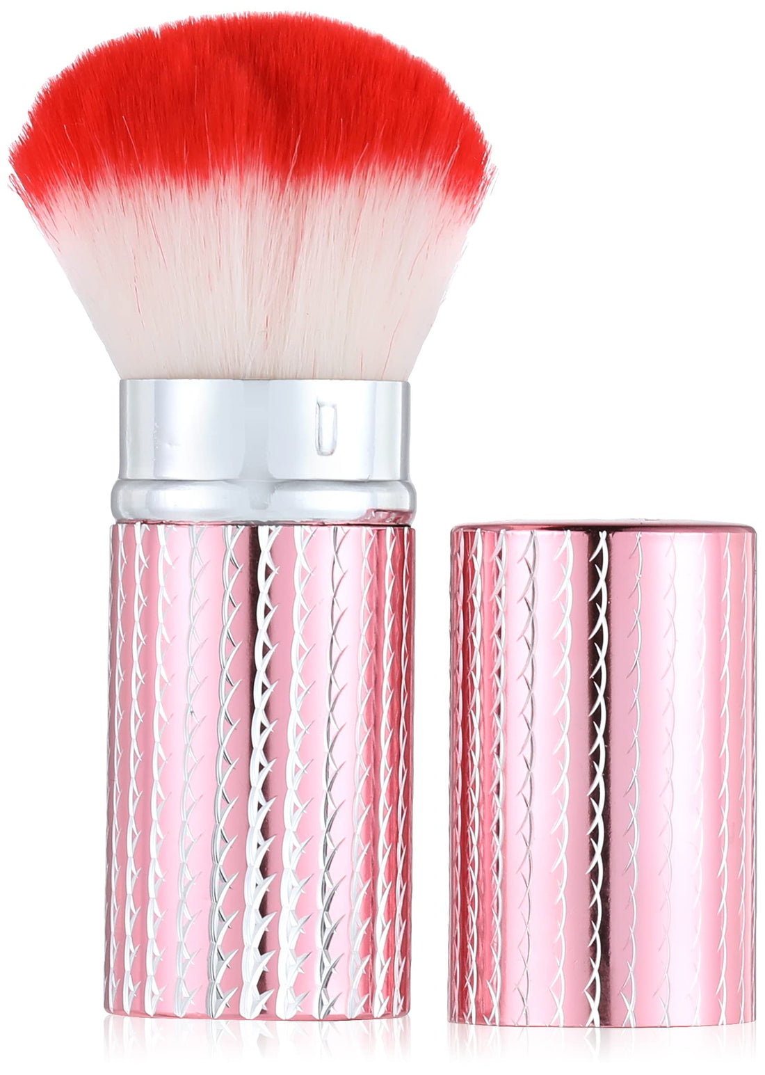 Lama 466 retractable blusher brush - pink and silver