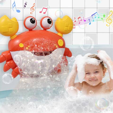 Dwi Dowellin Crab Bubble Maker Bath Toys for Kids Bathtub, Toddler Bath Bubble Machine Toys with Music Songs, Bathtub Shower Water Toys Great Gifts for Infant Baby Kids Girl Boy Age 2 3 Yeas