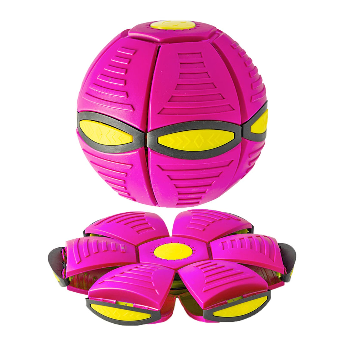 Pet Toy Flying Saucer Ball for Dogs, Magic Ball Toy, Portable Flying Saucer Toys Stomp Magic Ball Childrens Toy, Magic UFO Ball, Creative Decompression Ball Pet Toy for Kids Outdoor (Pink)