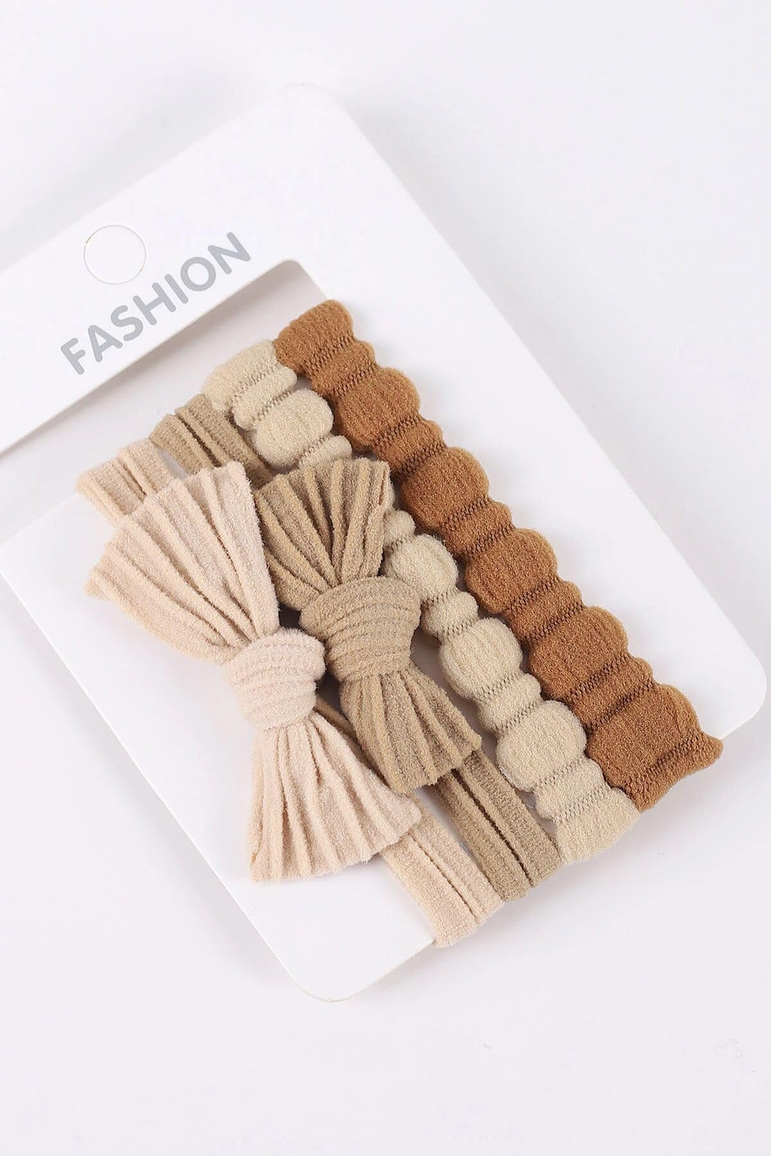 Nopatia Earthy Color Hair Ties Set - Stylish Bow Hair Accessories Set with Classic Detailing - Soft and High Elastic Hair Ties for a Calm and Comfortable Everyday Look