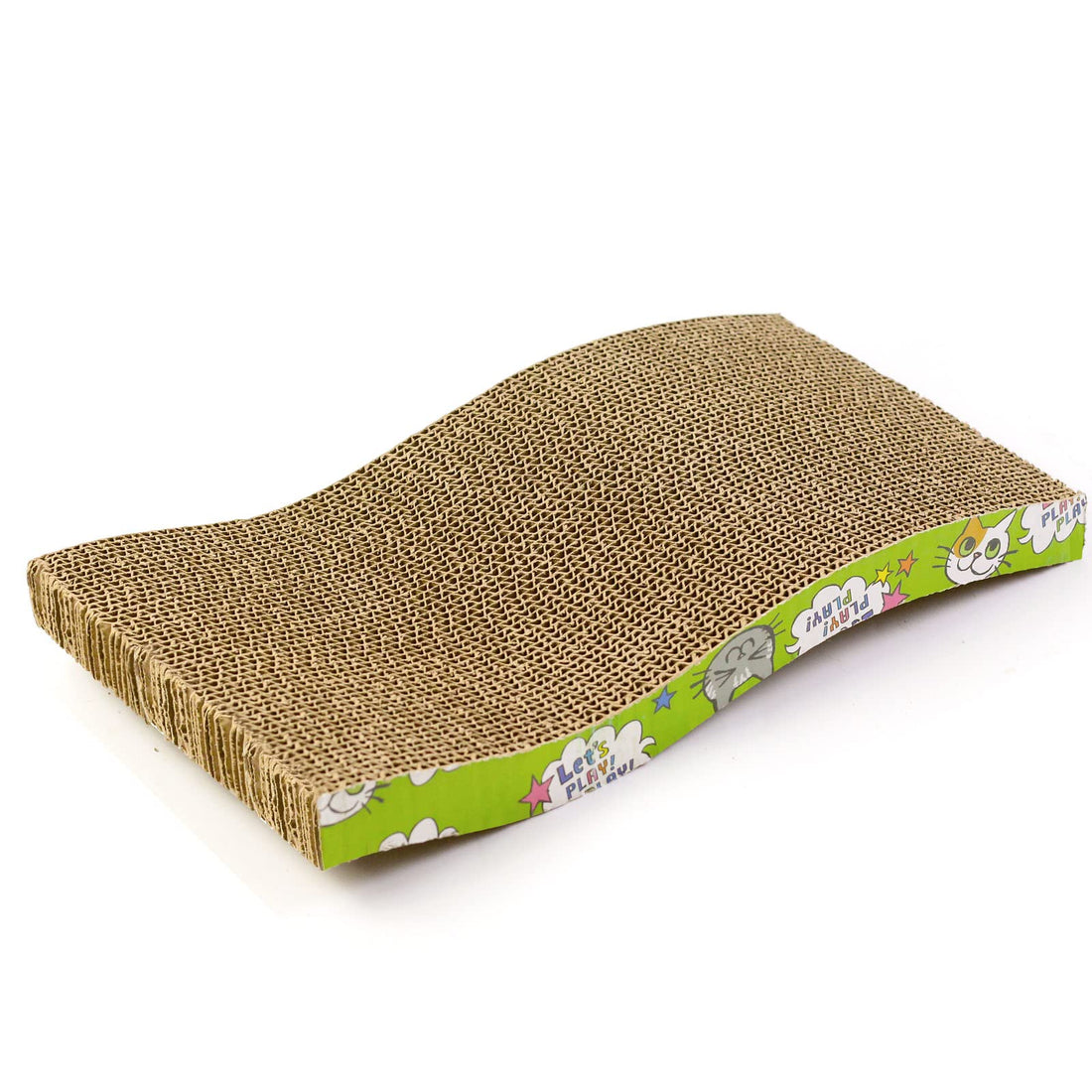 SKY-TOUCH Cat Scratcher, Cardboard Cat Scratching Pad, Cat Grinding Claw Interactive Ball Scratch Toy, Size 43 * 21.5 * 3cm