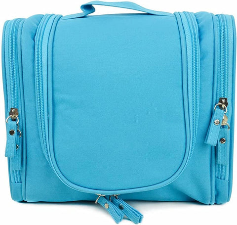 Travel Toiletry Bag, Hanging Waterproof Cosmetic Organizer, Portable Bathroom Shower Bag for Men and Women, 1 Piece (Blue)