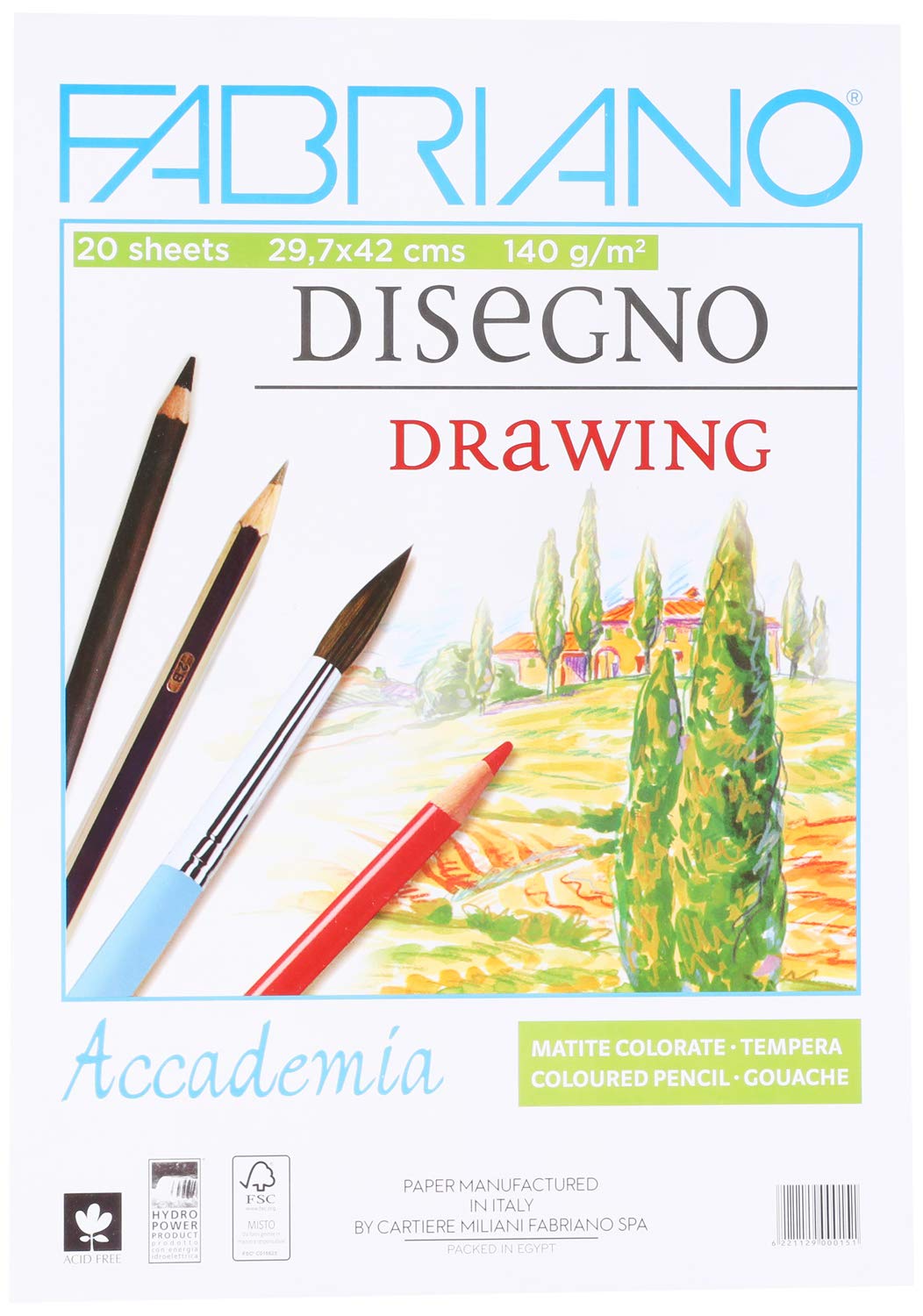 Fabriano colored art sketchbook, a3-20 sheets