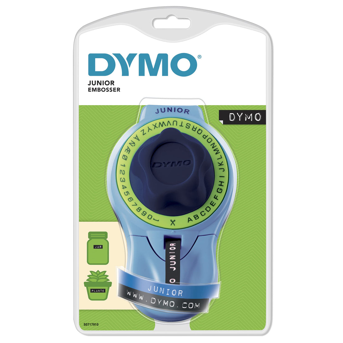 Dymo Junior Home Embossing Label Maker, Blue, Green
