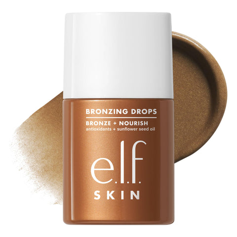 e.l.f. SKIN Bronzing Drops, Liquid Bronzer For Face & Skin, Creates A Sun-Kissed Glow, Infused With Vitamin E, Vegan & Cruelty-Free, Copper Gold