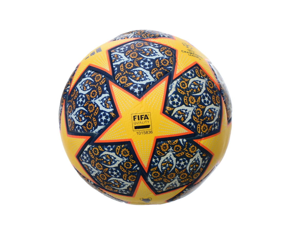 Football European Champions League made with high-grade pvc Match and Training Soccer Ball Thermo Bonded Technology Reinforced Seams, Increased Durability - Professional Series - Multi Color