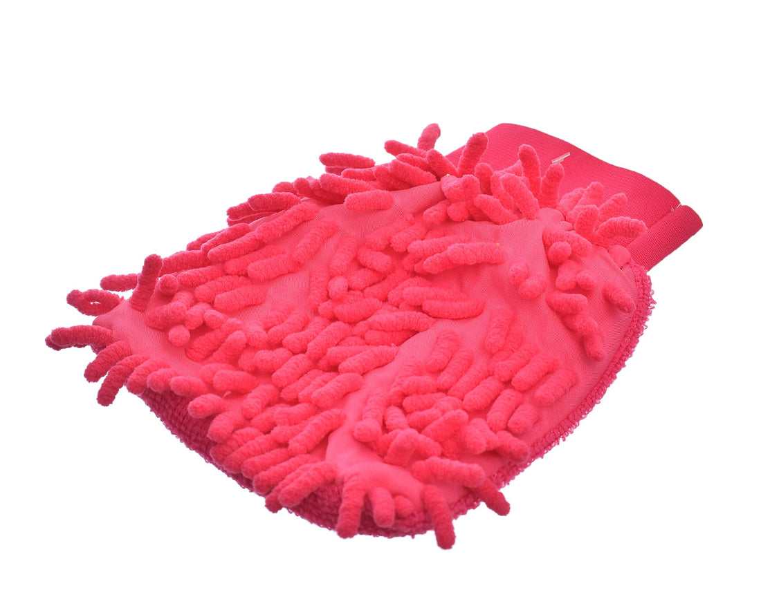 ND334 Microfiber Car Cleaning Gloves For Multi-Usage With Perfect Design, Premium And Long Lasting Material - Fuchsia