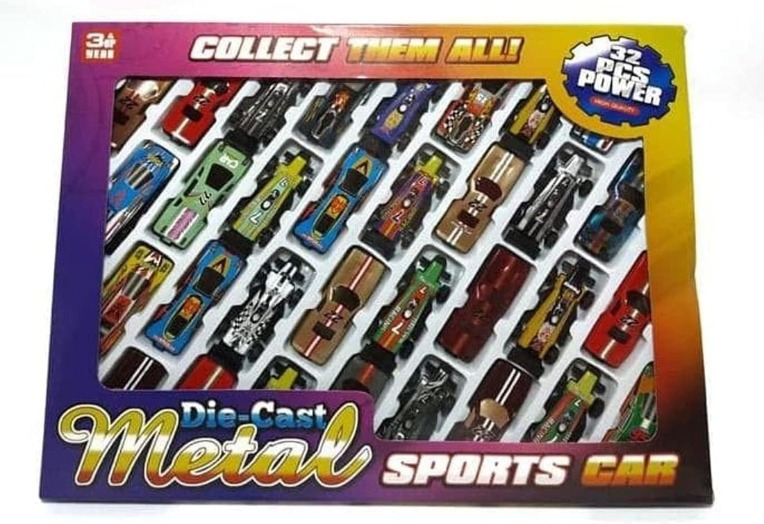 Nopatia 32 Piece Die Cast Sports Car Set for Kids