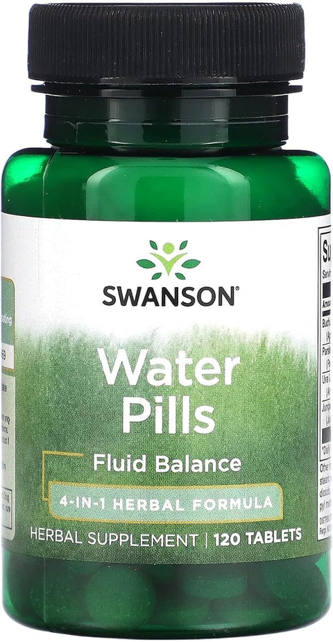 Water Balance Support | 120 Tablets | 4-in-1 Herbal Complex | Temporary Water Retention Relief | Non-GMO