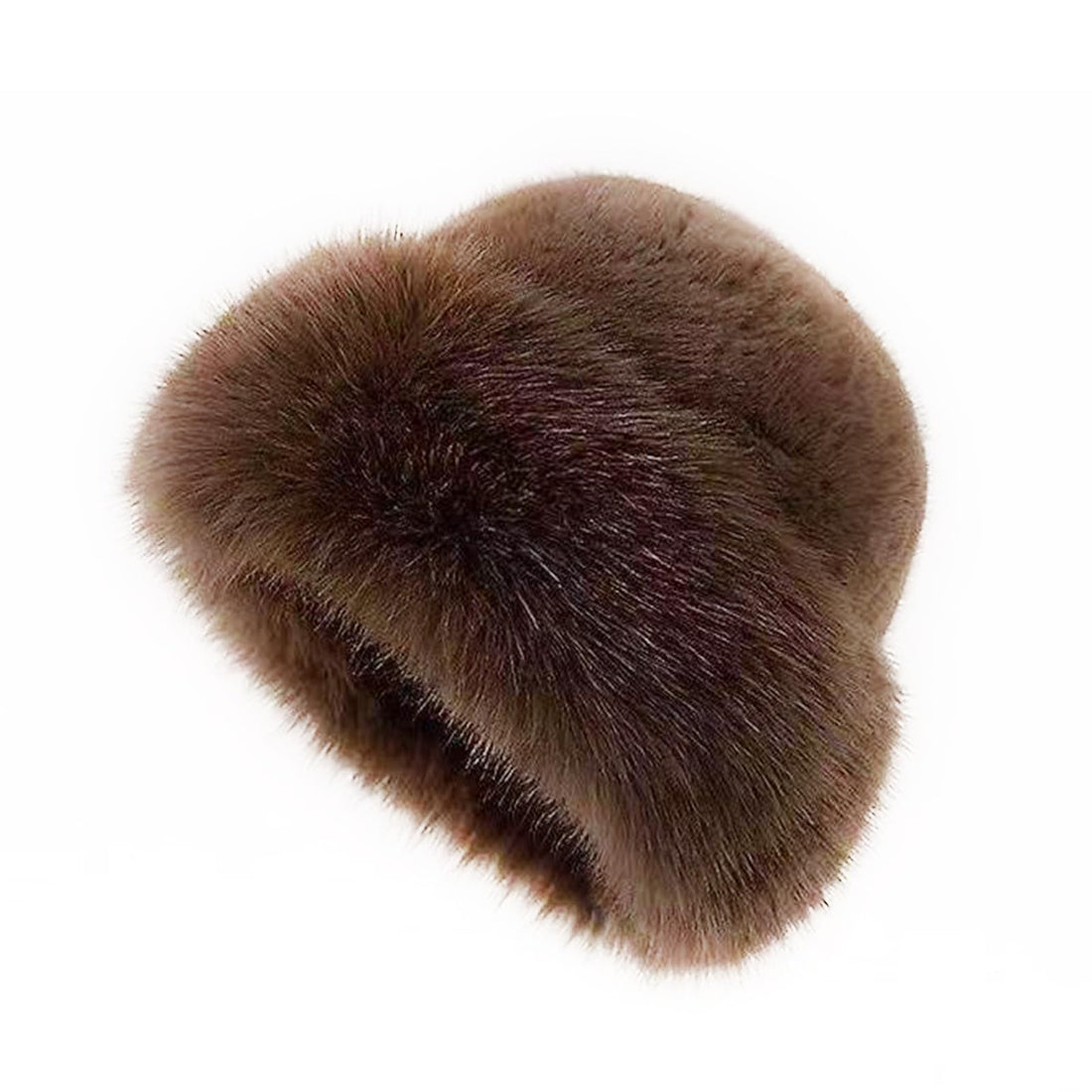 Womens Winter Faux Fur Bucket Hat, Warm Faux Mink Plush Hat Fluffy Fisherman Fuzzy Bucket Hat