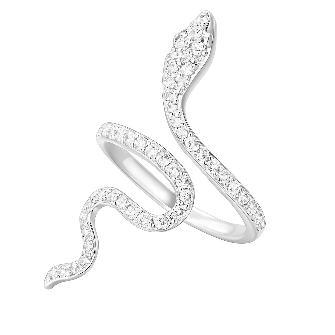 Animal Ring - Elegant open-ended snake shape with sparkling rhinestone accents and fully adjustable size, suitable for daily wear, special gifts, or creating a trendy stacked look for modern women.