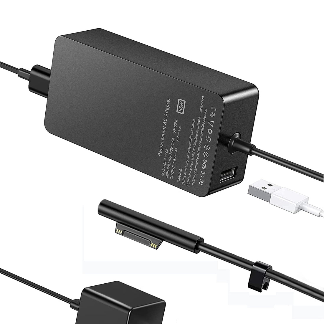 [Upgraded Version] 65W 44W Surface Pro Charger for Microsoft Surface Pro X Pro 8 Pro 7 Pro 6 Pro 5 Pro 4 Pro 3 Surface Go 1 2 Surface Laptop 1 2 3 Surface Book Charger with 6Ft Power Cord