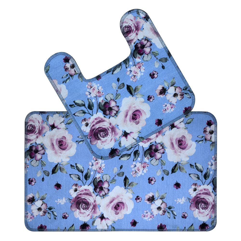 Mac Carpet Java Bath Mats 2 - Piece Set 45X50cm + 50X80cm - Light Blue