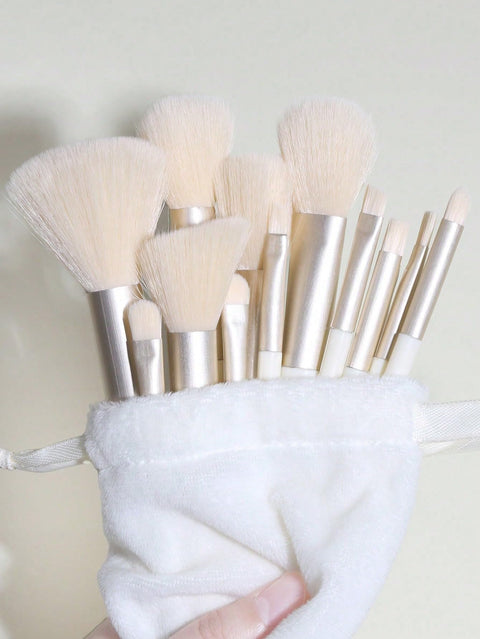 She in 13 piece makeup brush set with bag