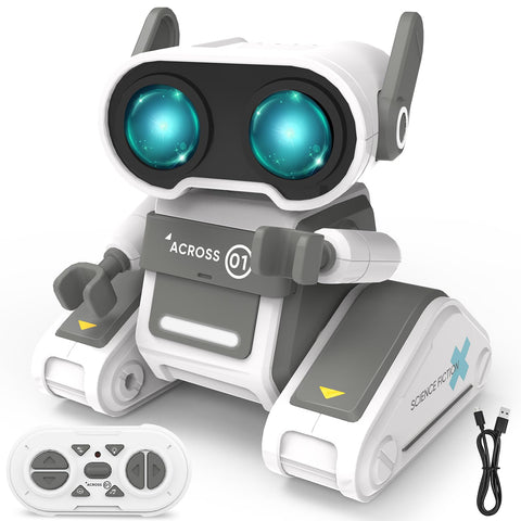 Robot Toys for Kids, 2.4Ghz Remote Control Robot Toys with Auto-Demonstration, Dance Moves, Music and LED Eyes, RC Robot Toys Gift for 3-12 Year Toddler Children Teen for Birthday Halloween Christmas