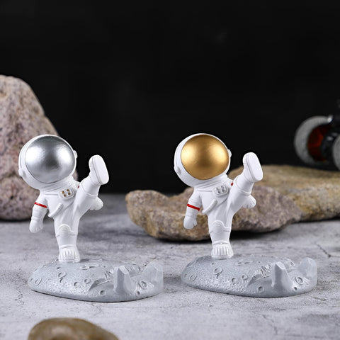Astronaut Phone Holder - Unique Creative Stand for Smartphones and Tablets, Great for Home and Office Decor (2 pcs)