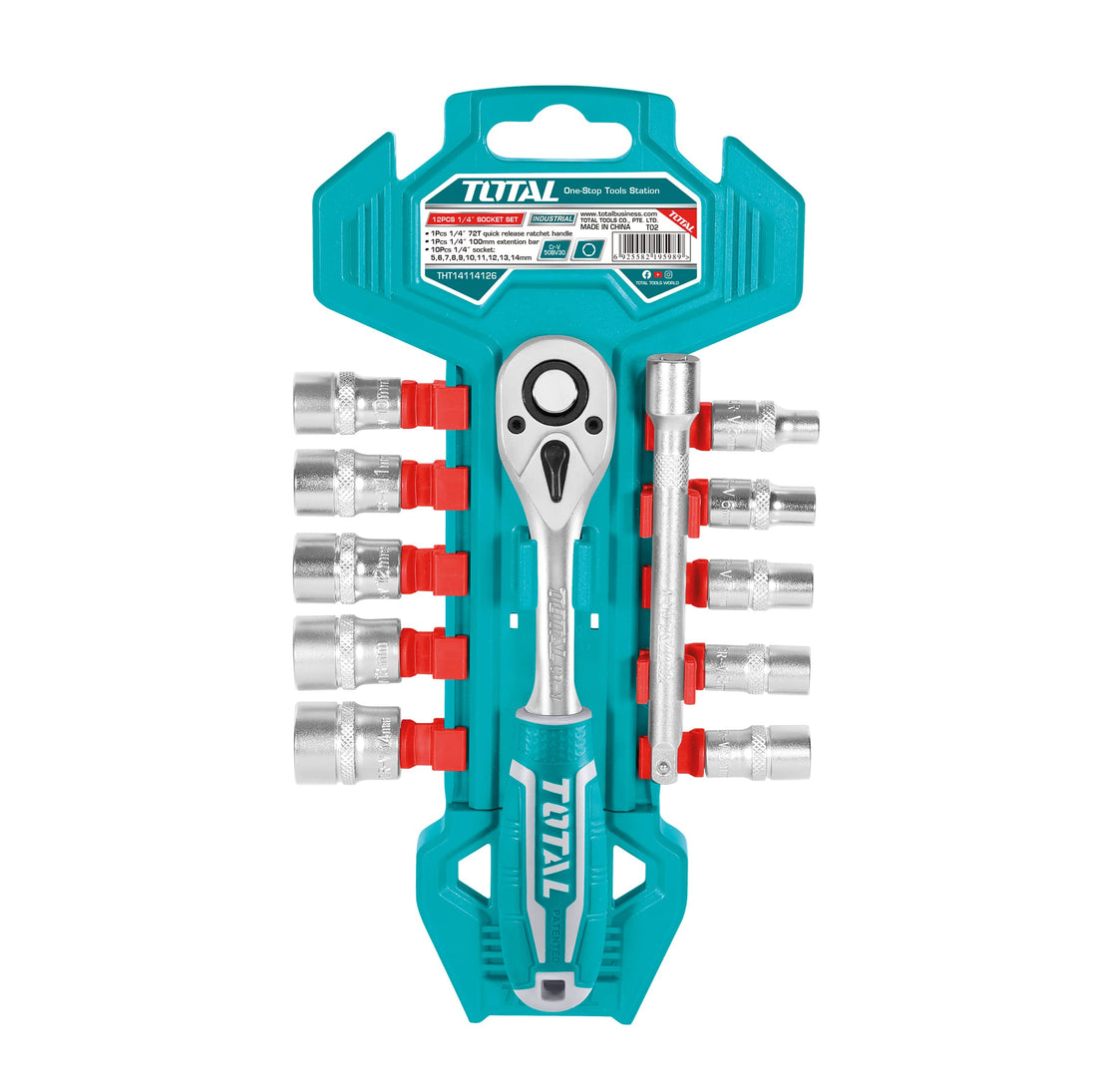 Total tools 12 pieces 1/4in socket set -tht14114126
