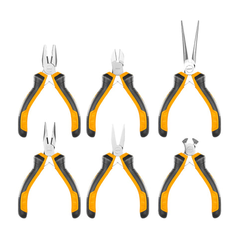 Ingco 6pcs mini plier set, jewelry pliers tools kit beading pliers set hmps06115