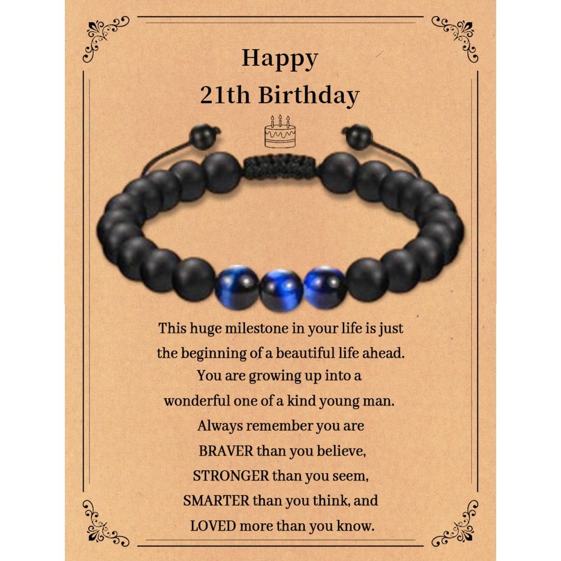 10 12 13 16 17 18 21 Year Old Boy Male Birthday Gifts for Boys Him, 30th 40th 50th Birthday Bracelet Gifts for Boys Men Son Grandson Nephew Brother Boyfriend Friend