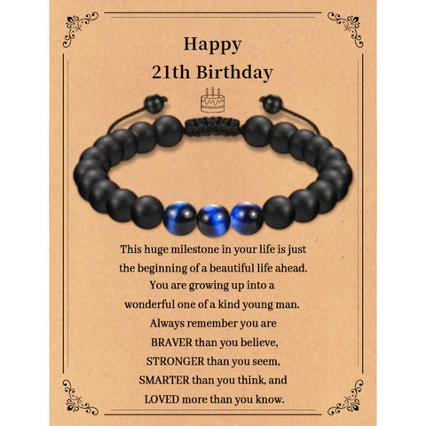 10 12 13 16 17 18 21 Year Old Boy Male Birthday Gifts for Boys Him, 30th 40th 50th Birthday Bracelet Gifts for Boys Men Son Grandson Nephew Brother Boyfriend Friend
