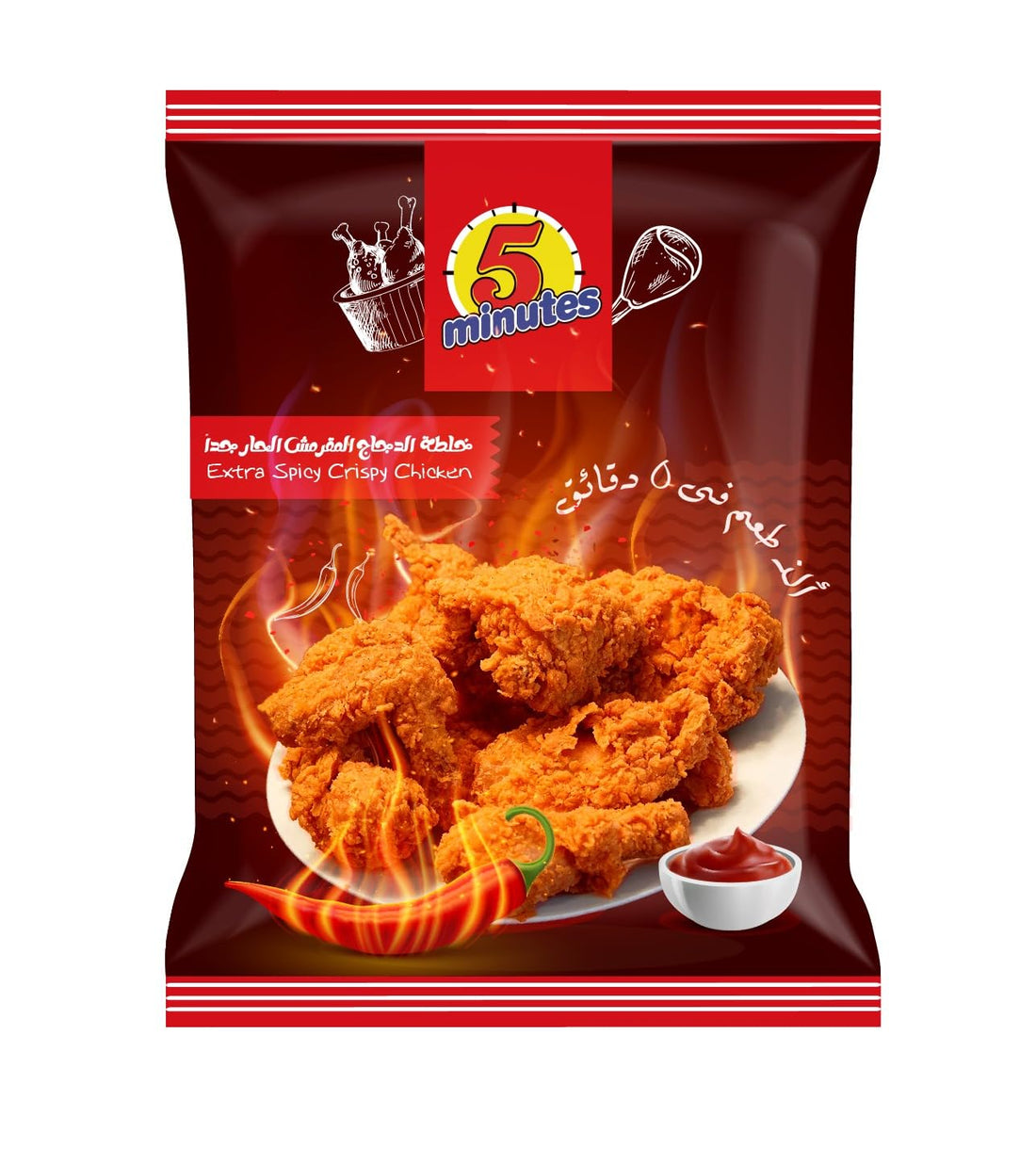 5Minutes Extra Hot Crispy Chicken sachet - 200 gm