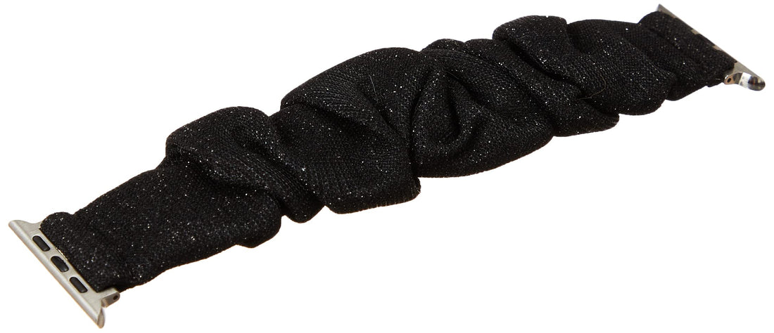 Stick Apple Watch for Women - Camel Satin Fabric in Black - Size 44/42