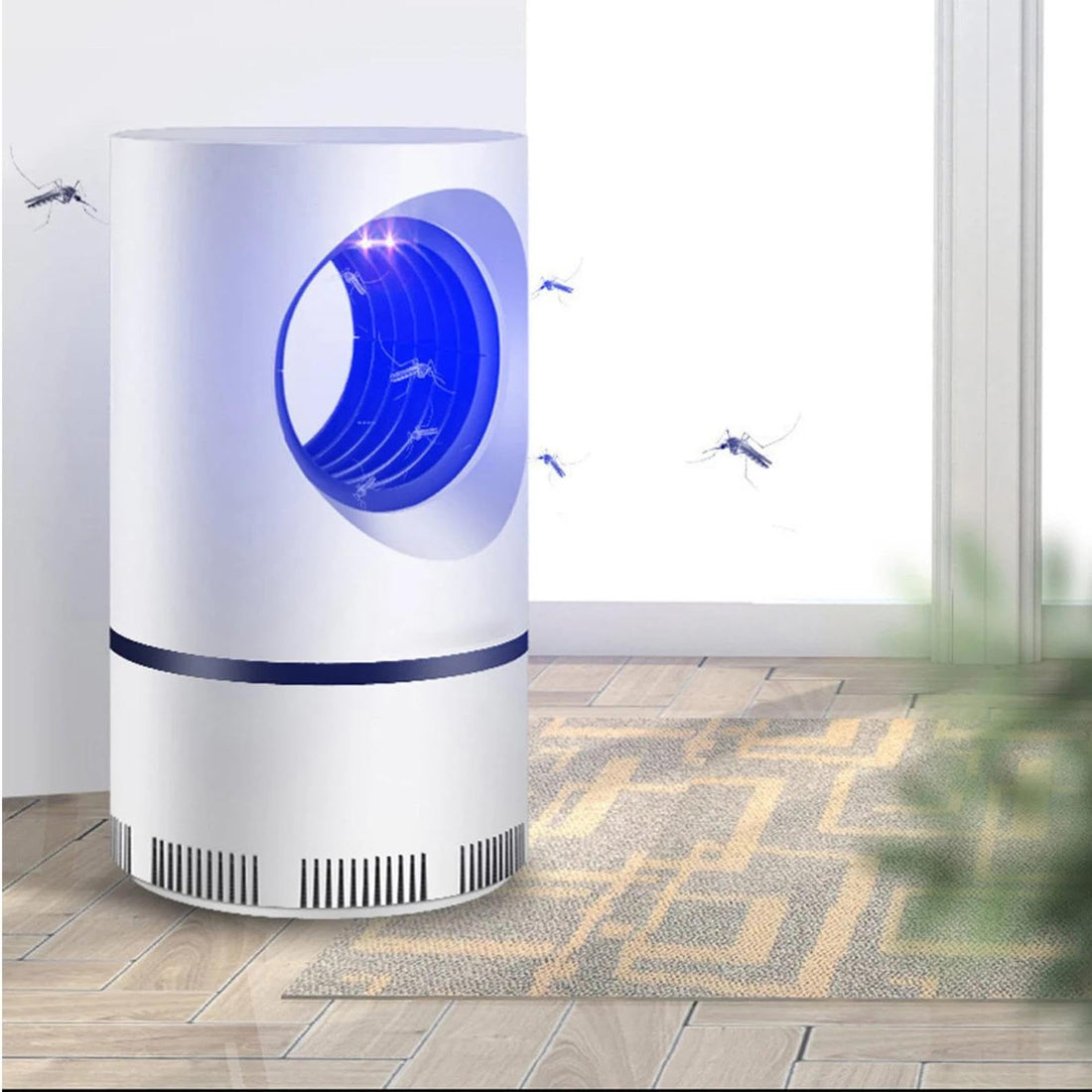 Electric Mosquito Killer with UV Attractant - High Suction Insect Trap - Hanging Mosquito Lamp for Home, Indoor, Outdoor, Patio (Round)